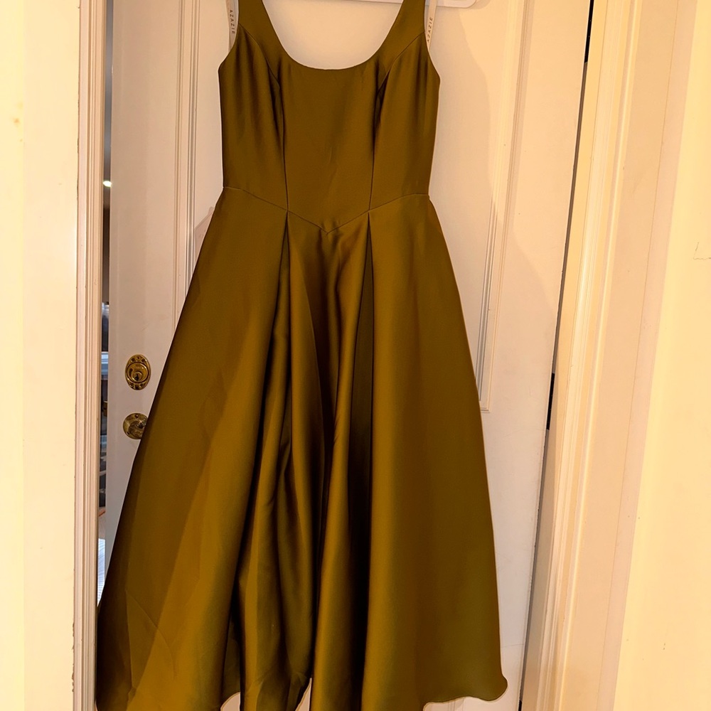 Azazie Olive Midi Dress